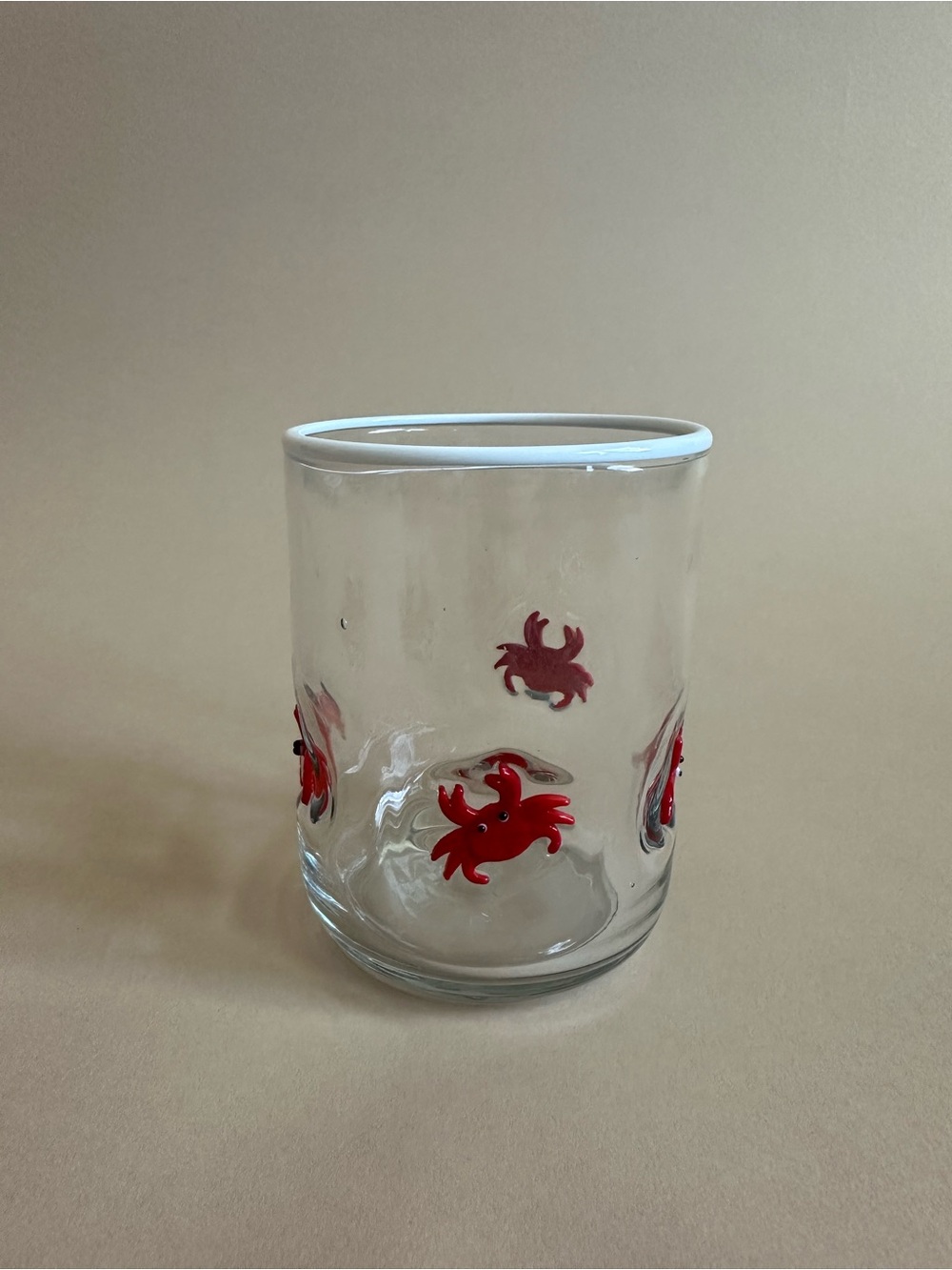 Anthropologie Icon Juice Glass Red Crab Collectible Drinkware Summer Lobster